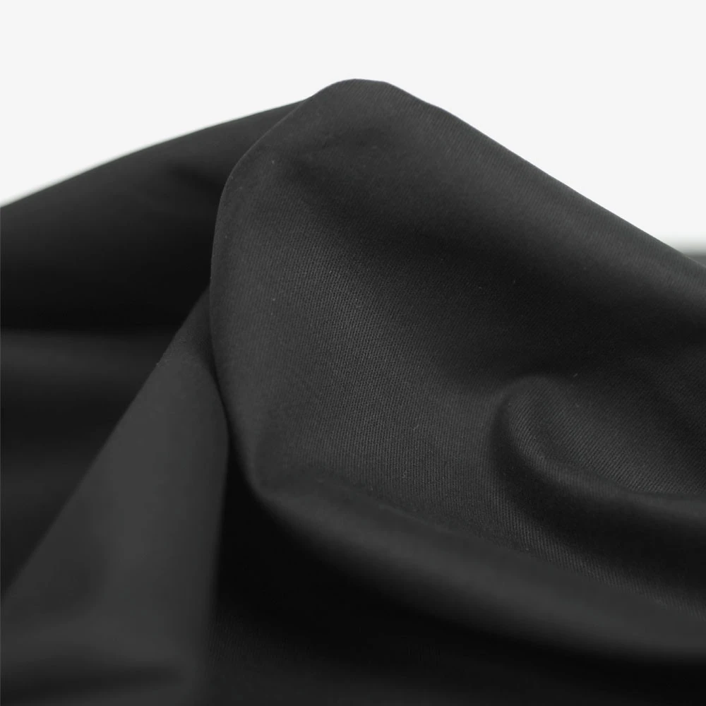 Tissu chino noir | Tissu pour couture de pantalon et veste de poids moyens