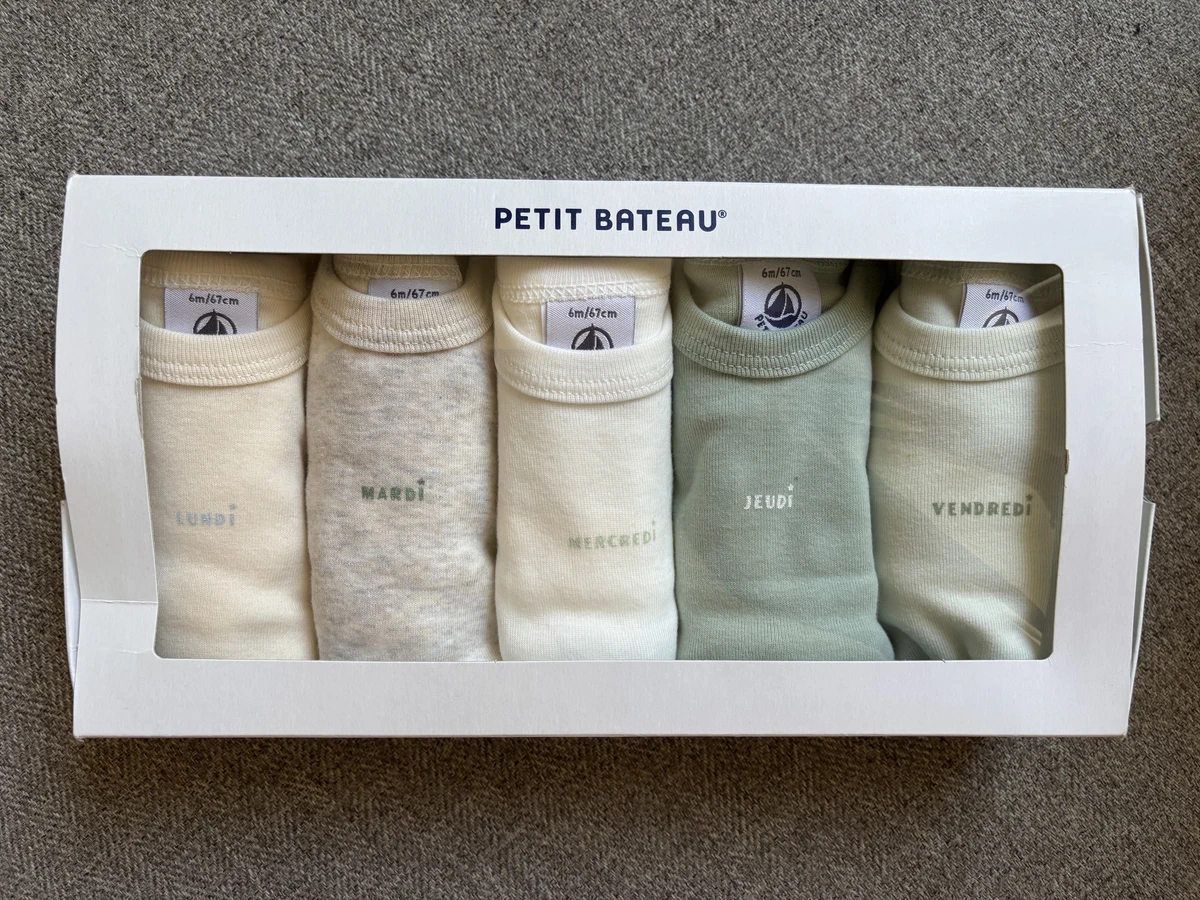 Lot de 5 bodies manches courtes (6 mois)