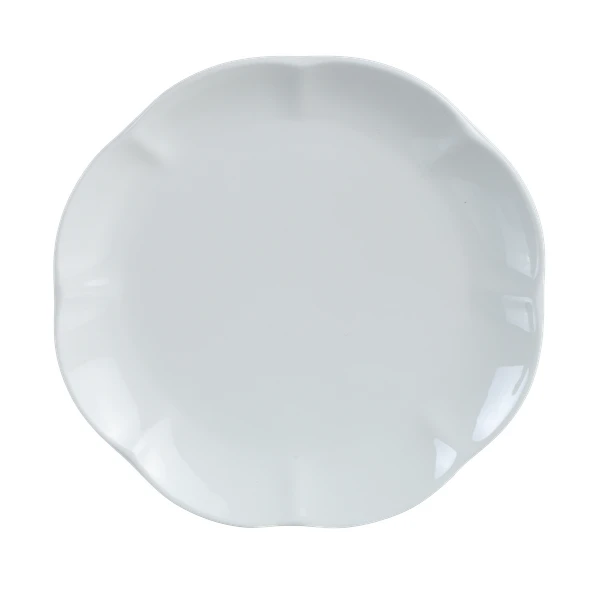 4 assiettes plates forme fleur 27cm