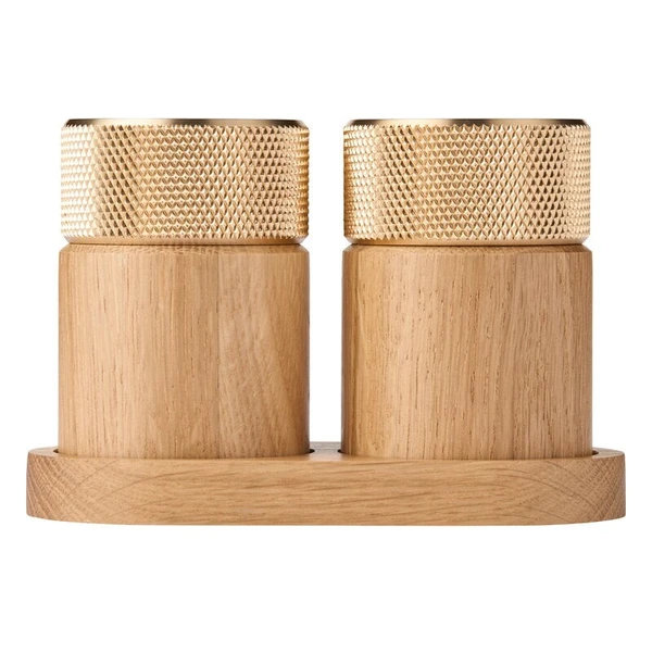 Moulin à poivre et à sel Sina, chêne - laiton