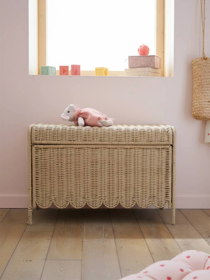 Coffre de rangement Feston pliable beige - Vertbaudet