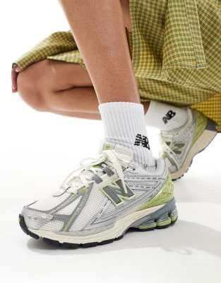 New Balance - 1906 - Baskets - Argenté et vert - TAILLE 46,5