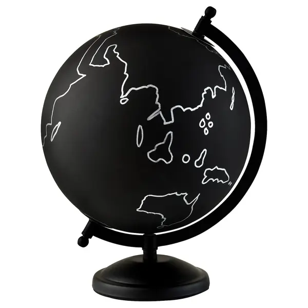 LINDRANDE Décoration - globe terrestre noir/gris 28 cm