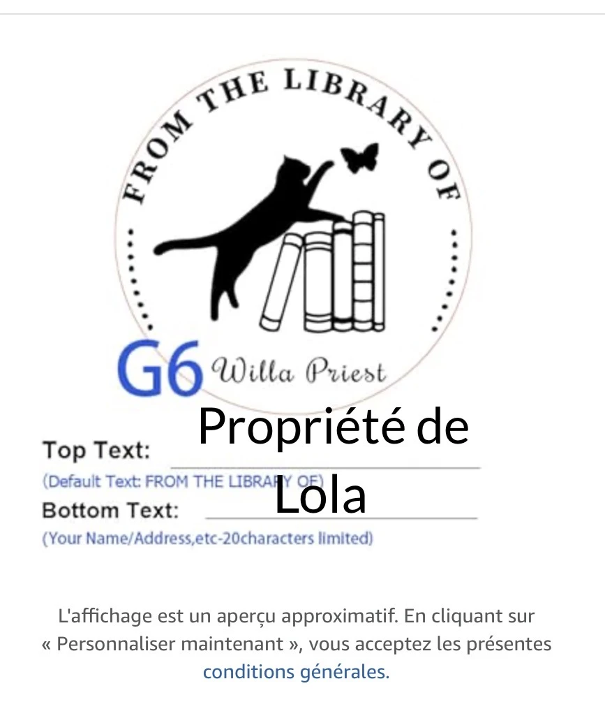 The Library of – Embosseur personnalisé avec monogramme, embosseur personnel pour livre, enveloppes, cartes, autocollants, ex libs, tampon de livre avec 10 autocollants