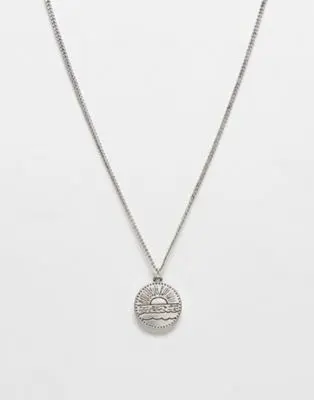 Classics 77 - Collier à pendentif disque - Argenté antique