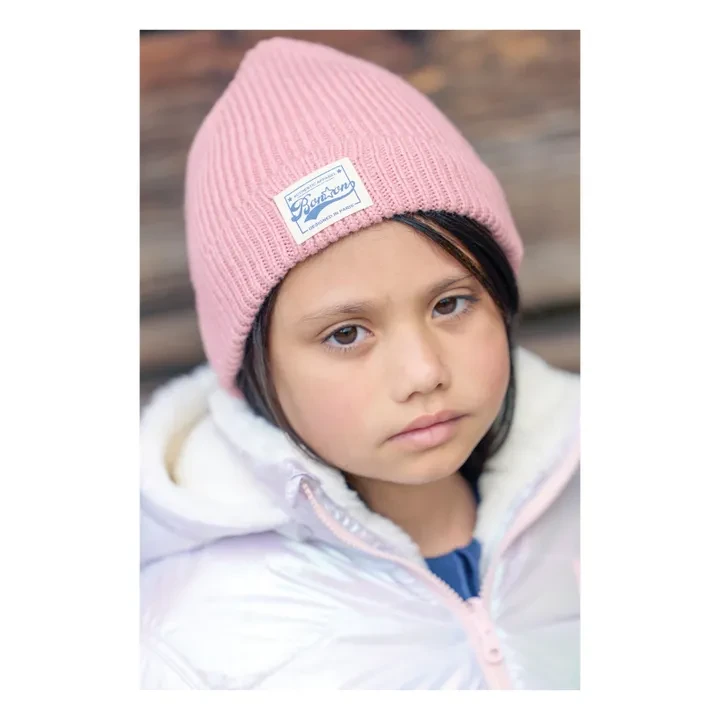 Bonton - Bonnet Myrtille Laine Mérinos - Rose | Smallable