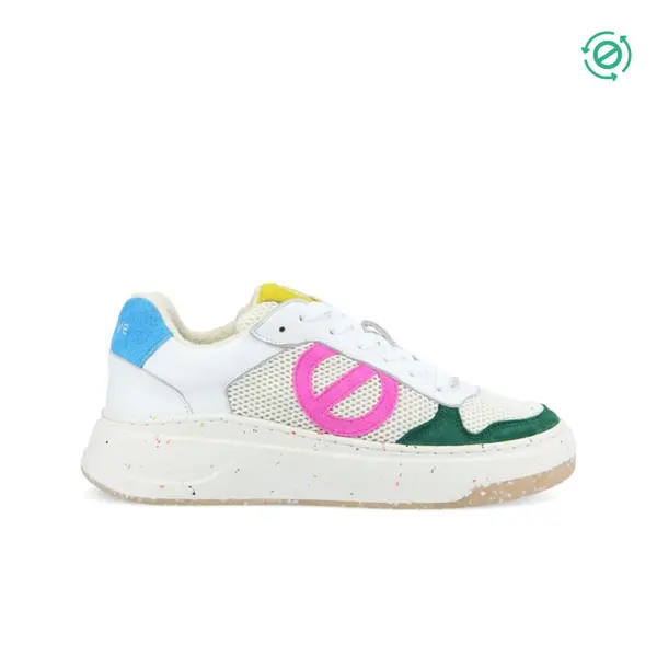 BRIDGET SNEAKER - GRAIN/RIVA/SUED - WHITE/PINK