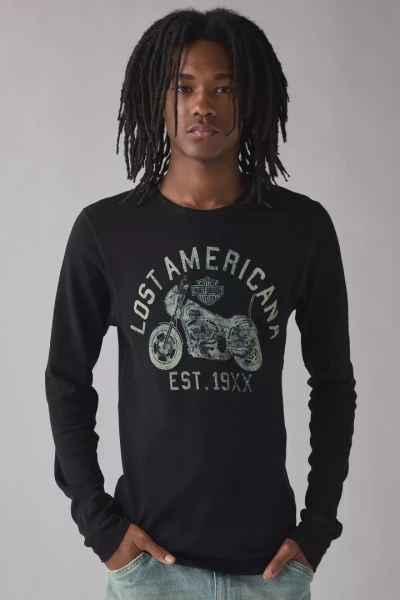 Harley Davidson X mgk lost americana Graphic Thermal Long Sleeve Tee