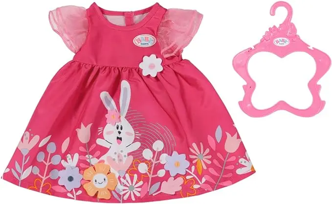 BABY born Dress Flowers - Fits Dolls up to 43cm - Set Includes Flower Dress and Hanger - Suitable for Children Aged 3+ Years - 832639