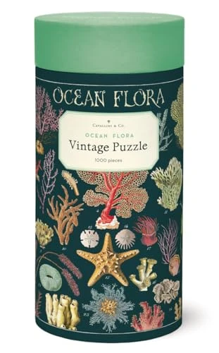 Cavallini Puzzle 1000 pièces, flore de l'océan (PZL/OCNFLR)
