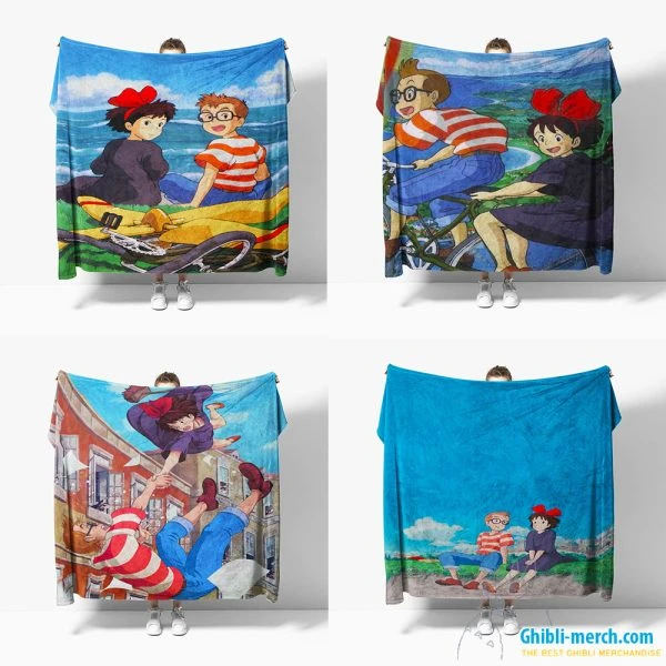 Kiki And Tombo Blankets Themed Ghibli 4 Styles NEW | Ghibli Merch Store