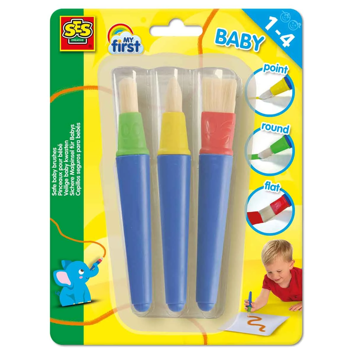 Pinceaux pour bébé 3 pièces dès 1 an