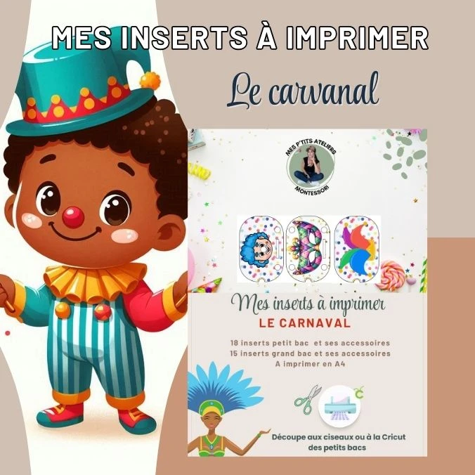 Carnaval, 18 inserts à imprimer parfait pour Trofast IKEA