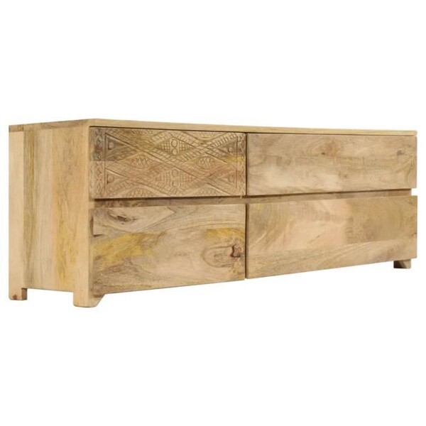 Meuble TV scandinave contemporain Bois massif de m