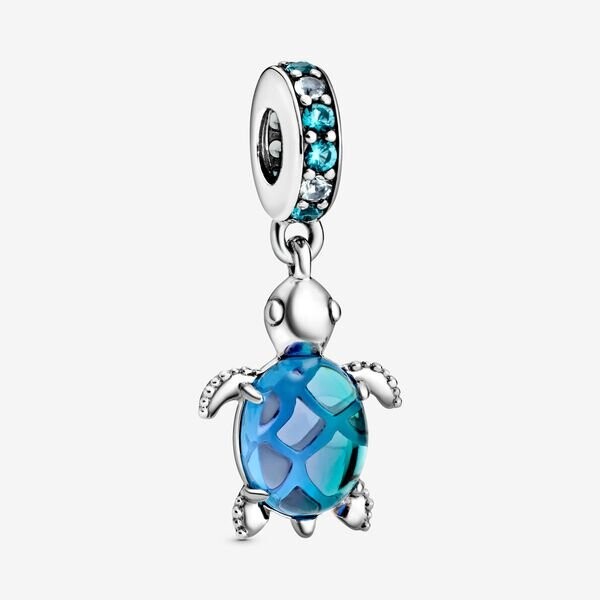Charm Pendant Tortue de Mer en Verre de Murano