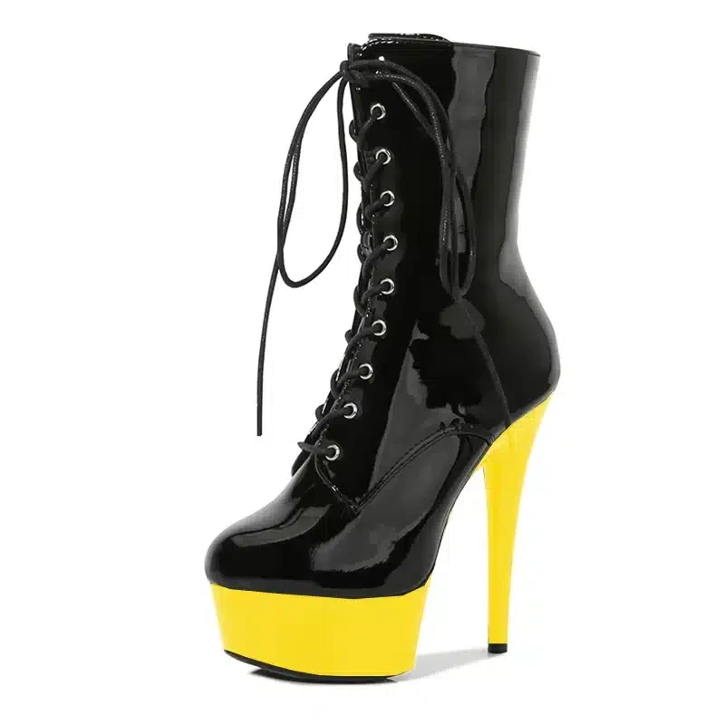 Bottes en latex jaunes