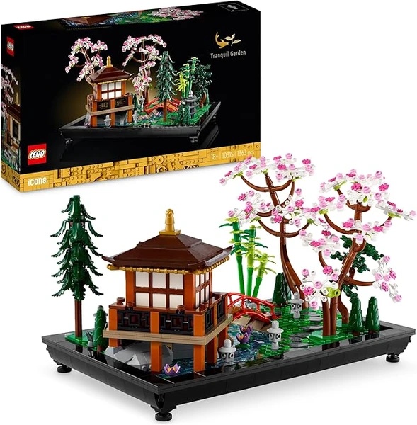 LEGO 10315 Icons Le Jardin Paisible, Kit de Jardinage Botanique Zen pour Adultes avec Fleurs de Lotus, Décoration Personnalisable, Inspiré par Les Traditions Japonaises, Cadeau pour Femmes, Hommes