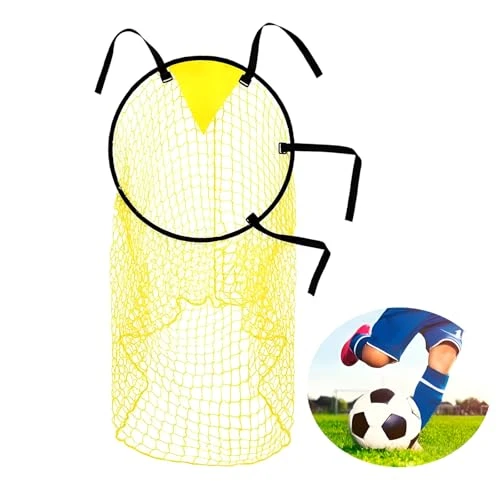 LURVOUS Filet de Cible de Football, Top Bins de Football Filet de But de Football avec Sangles Réglables, Filet de Football Portable Pliable pour Entraînement de Football, Tir de Football