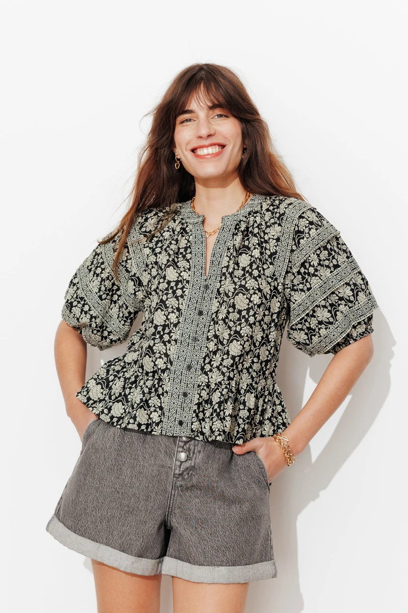 Chemise à manches ballon Femme