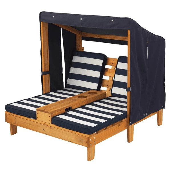 Kidkraft® Chaise longue enfant double bois, porte-boissons 00524 | roseoubleu.fr
