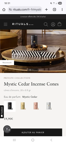 Cônes encens Rituals