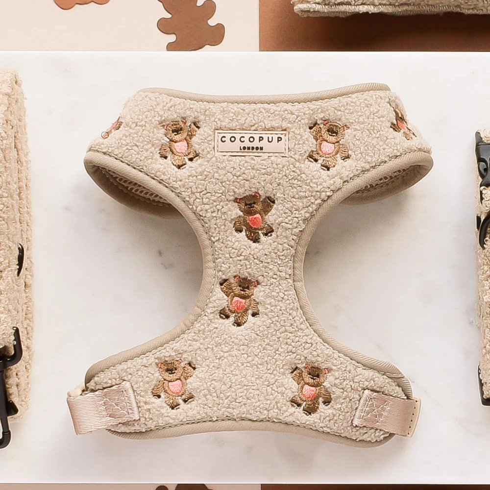 Theo Embroidered Teddy Adjustable Neck HARNESS