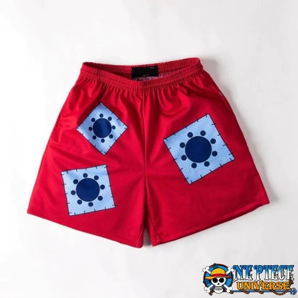 Anime Luffy Wano Shorts Sports Polyester 3D Print | One Piece Universe