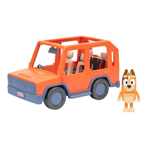 BlueY 4x4 de la Famille Bouvier pour Road Trip, Contient Une Figurine articulée de Chilli, Toit Ouvert pour Installer Facilement 4 Figurines, adapté aux Figurines de 6 cm (vendues séparément)