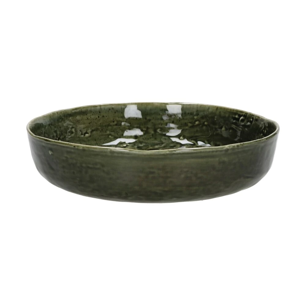 SPIRO - blate - grès - DIA 24 x H 5,5 cm - vert foncé