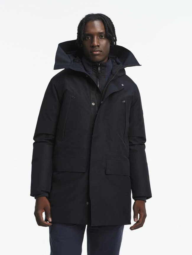 Parka longue GORE-TEX à capuche avec matelassage en duvets et plumes catégories | AIGLE