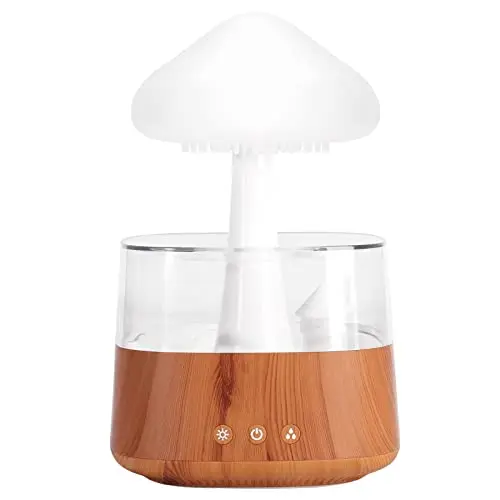 Humidificateur de Nuage avec 7 Couleurs LED Nuageux - Veilleuse d'aromathérapie - Diffuseur d'huiles essentielles - Micro humidificateur - Fontaine de Bureau - Chevet - Relaxant