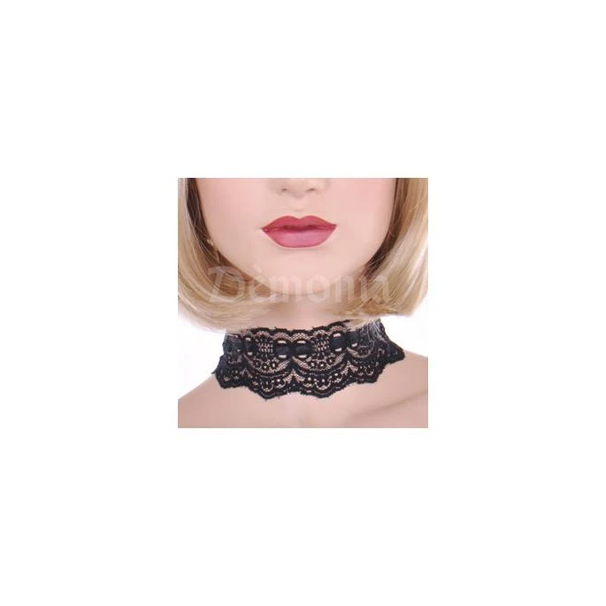 COLLIER CHOKER - Collier en dentelle noire