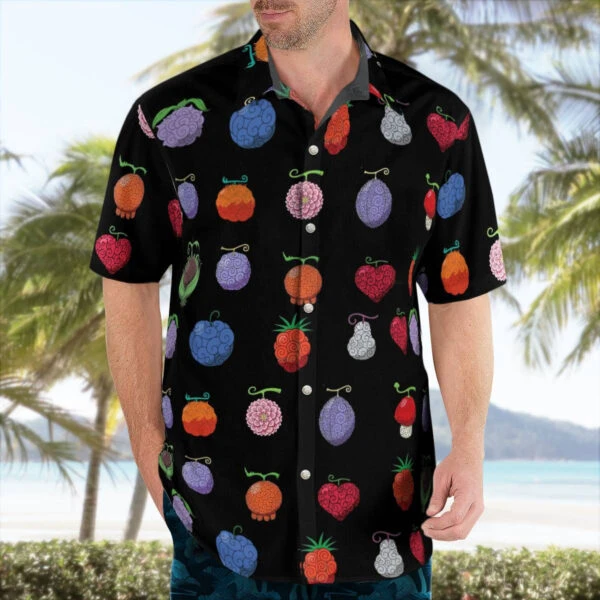 One Piece Devil Fruits Button up Hawaiian Shirts | Tropi Hawaiian Shirts Store