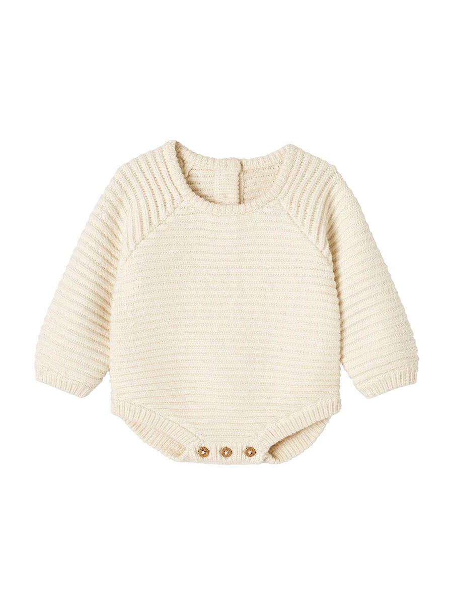 Barboteuse en tricot manches longues
