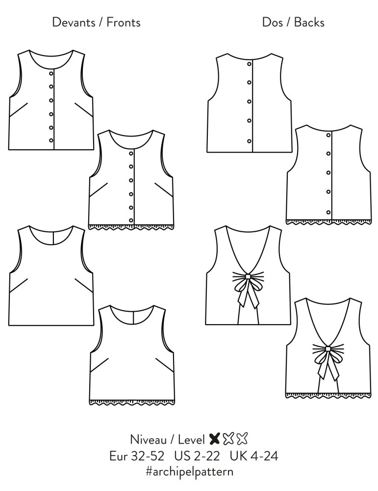 Patron Atelier Scämmit Top - Archipel