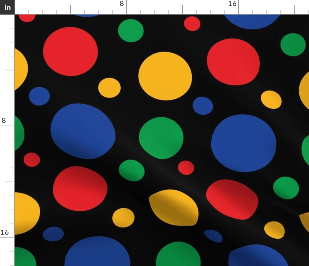 Twister Clown Wonderbread Circus Polka Fabric | Spoonflower