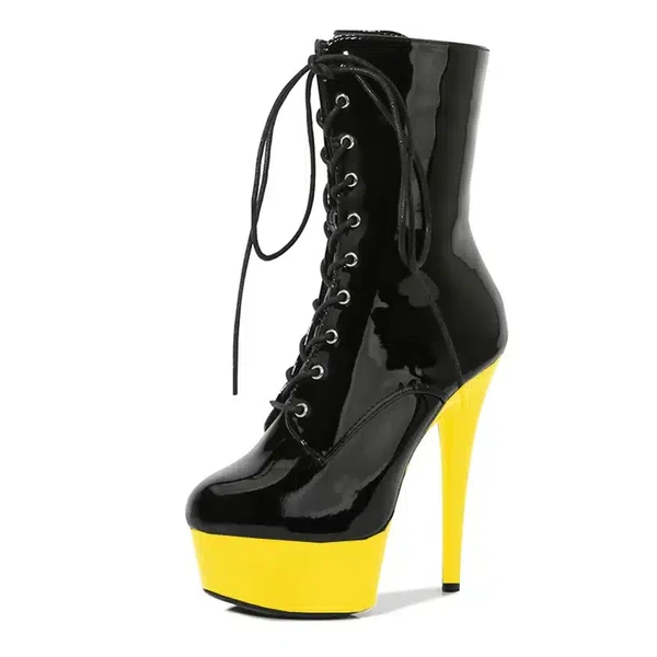 Bottes en latex jaunes