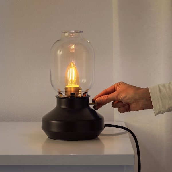 TÄRNABY Lampe de table, noir anthracite - IKEA