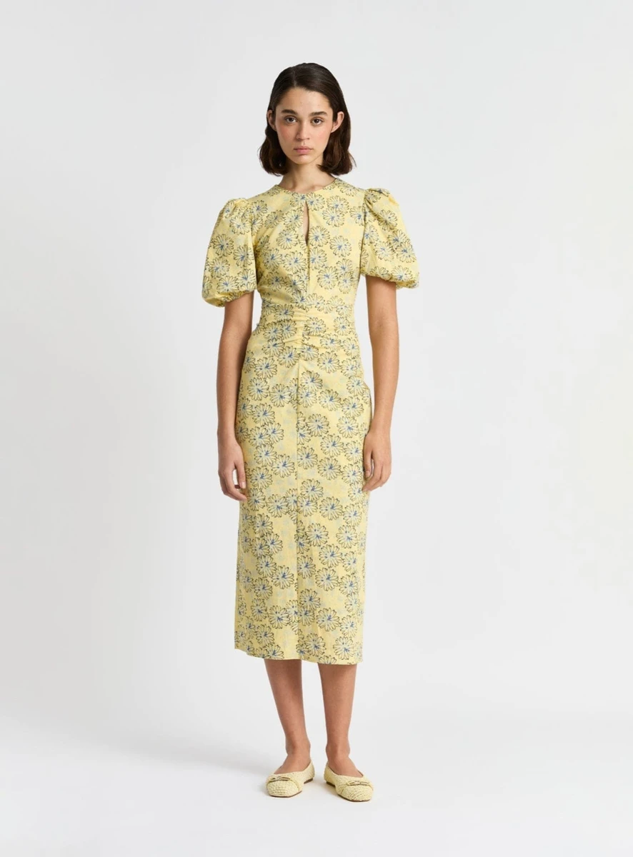 PROVENCE NAYA YELLOW MIDI DRESS