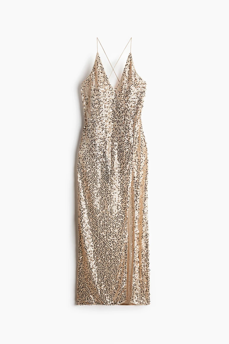 Robe filet à sequins