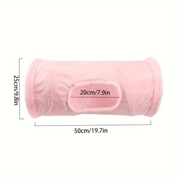 Tunnel Jeu Chat En Peluche Pliable À 2/3/4 Entrées  