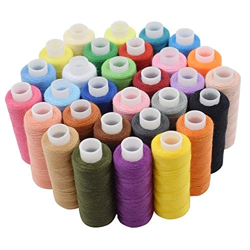 Bilieasy Sewing Thread Set 30 PCS All Purpose Polyester Thread kit Each for Hand or Machine Sewing