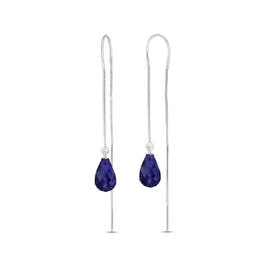 Sapphire Earrings 6.6ctw in 9ct White Gold