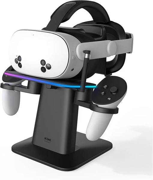 KIWI design Station de Charge pour Meta Quest 3S/Quest 3/Quest 2/Quest Pro Accessoires, Accréditées par Meta