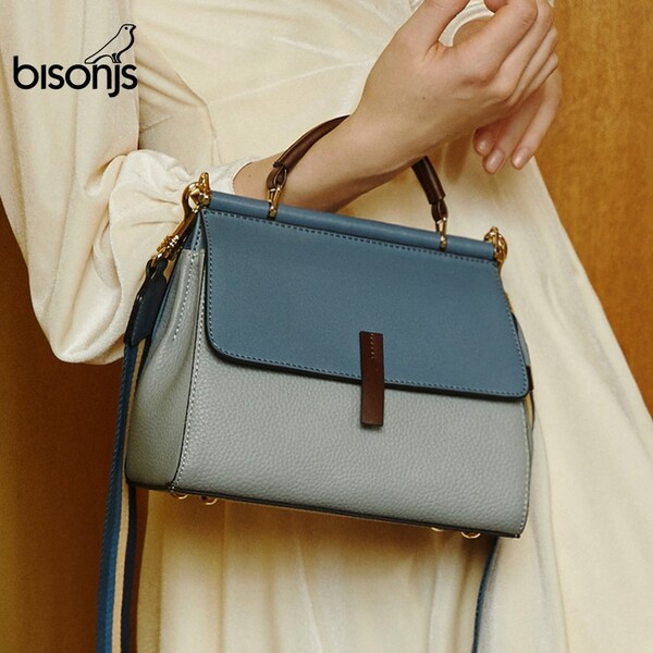 BISONJS en cuir véritable sacs à main de luxe femmes sacs concepteur grande capacité femme sac de messager Patchwork sac à bandoulière B1811 | AliExpress