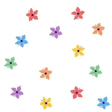 Subtle Gay Flag Flowers Sticker Pack | Sticker
