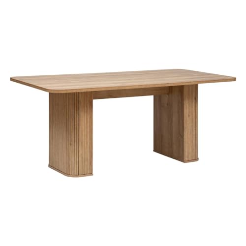 Atmosphera Table De Chevet Colva Effet Chêne - Table De Nuit 1 Case Avec 2 Portes Coulissantes - L40 X H53 Cm