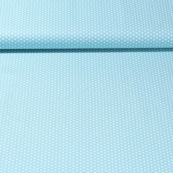 Popeline de coton Stella - Mini étoiles Vert antique Blanc