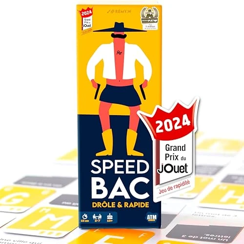 ATM Gaming Speedbac - Jeu de société Famille et Amis - Parfait pour Mettre l'ambiance - 2 à 7 Joueurs - Grand Prix du Jouet 2024