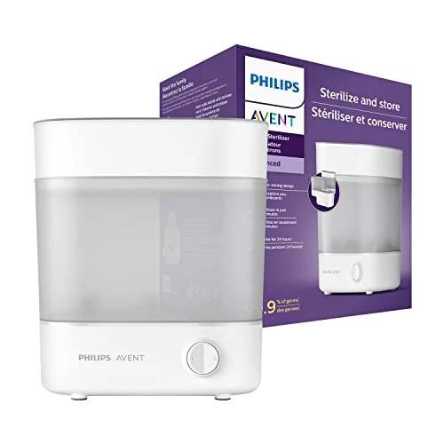 Philips Avent - Stérilisateur électrique à vapeur Premium, stérilisation en 10 minutes des biberons (modèle SCF291/00)